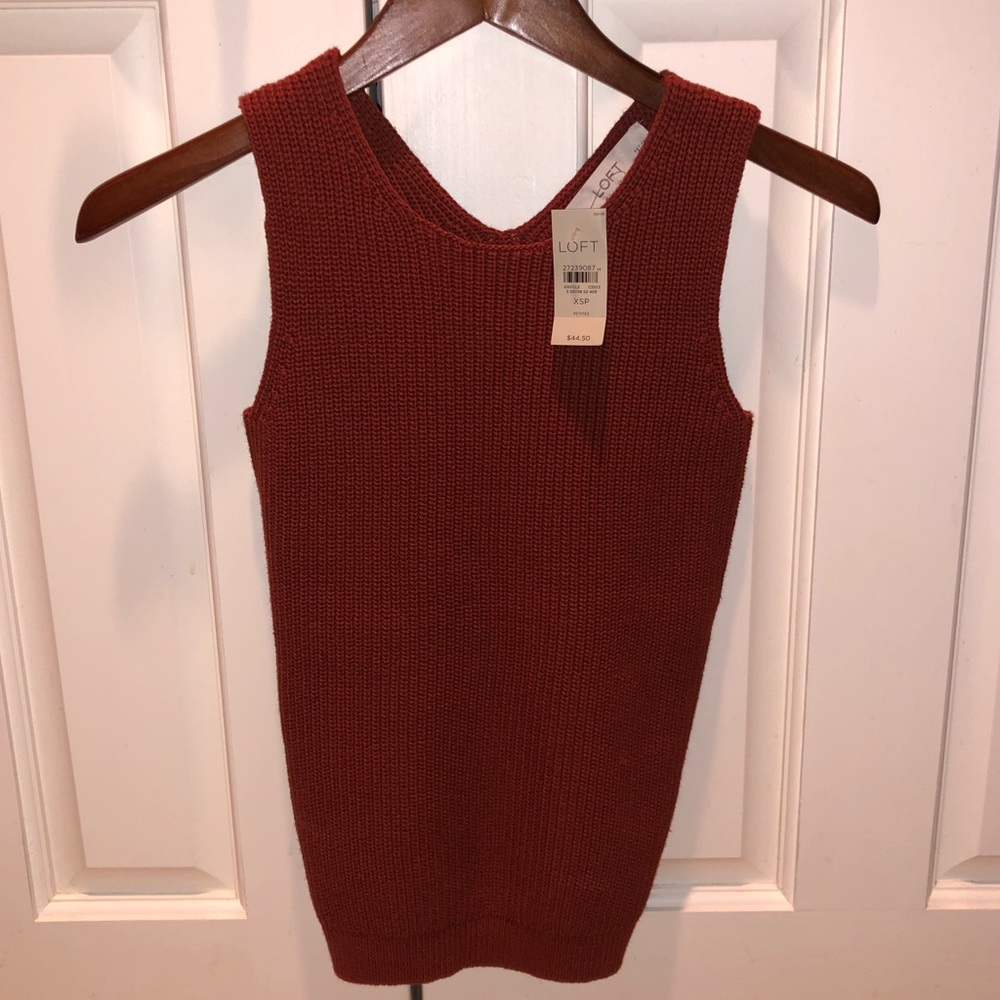 LOFT Women’s Burnt Orange Knit Tank